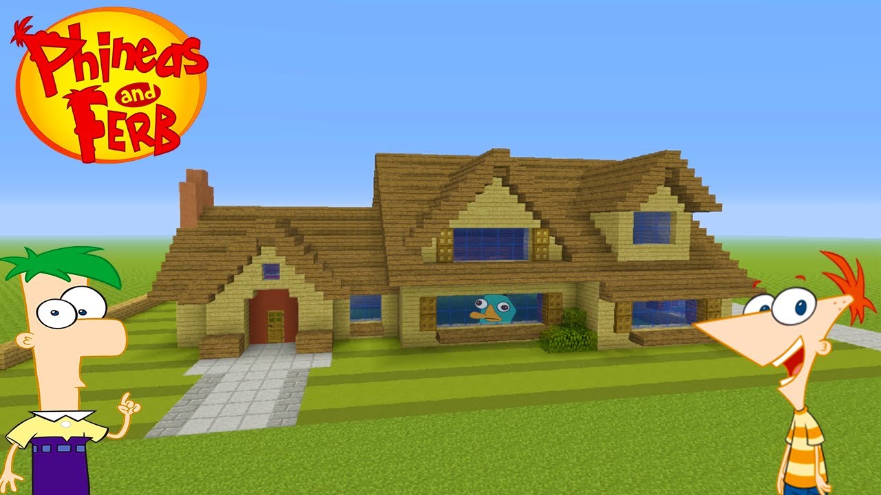 Minecraft Tutorial: How To Make Phineas And Ferbs House 