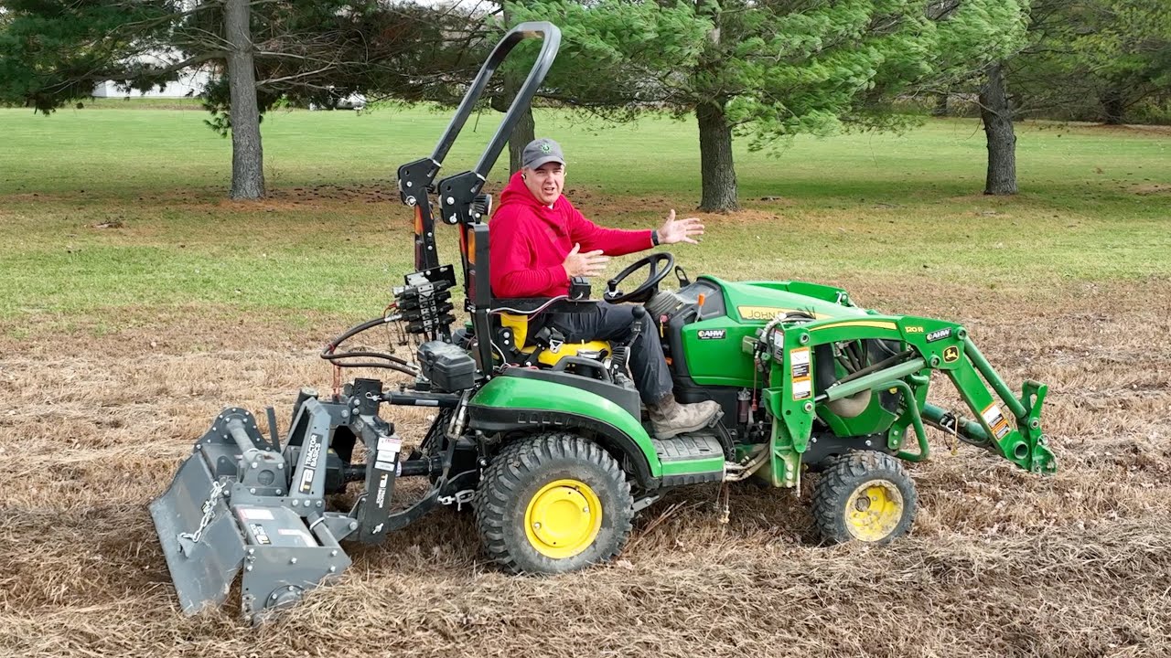 Слишком много работы? 5-футовый культиватор с малолитражным трактором John Deere 1025R? Основы тр...