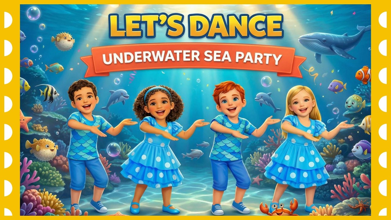 Underwater Sea Party | Kindergarten Program Dance | Ocean Theme Dance (Hawaiian Music)