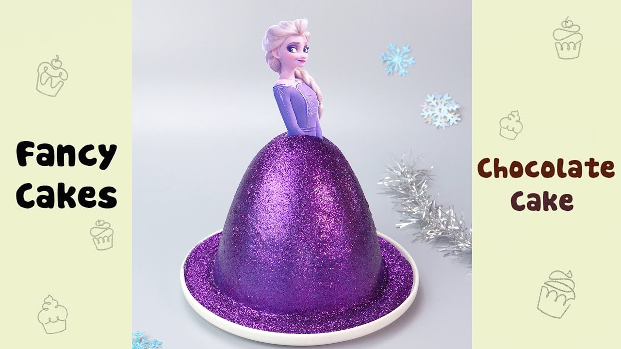 Beautiful Pull Me Up Elsa Princess Cake Decorating Idea