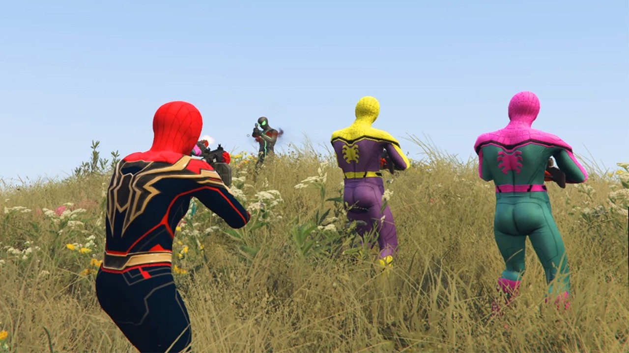 Super Hero Spider Man - Team Spider Man vs Team Squid Game