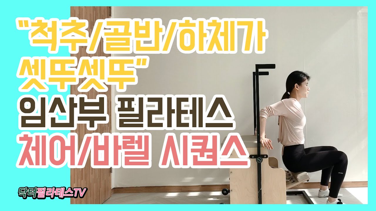 [닥터필라테스TV]  임산부 필라테스/체어+바렐 이용한 50분 시퀀스! (임신 중기 12-26주) 척추, 골반, 하체가 셋뚜셋뚜! 하체 강화 운동