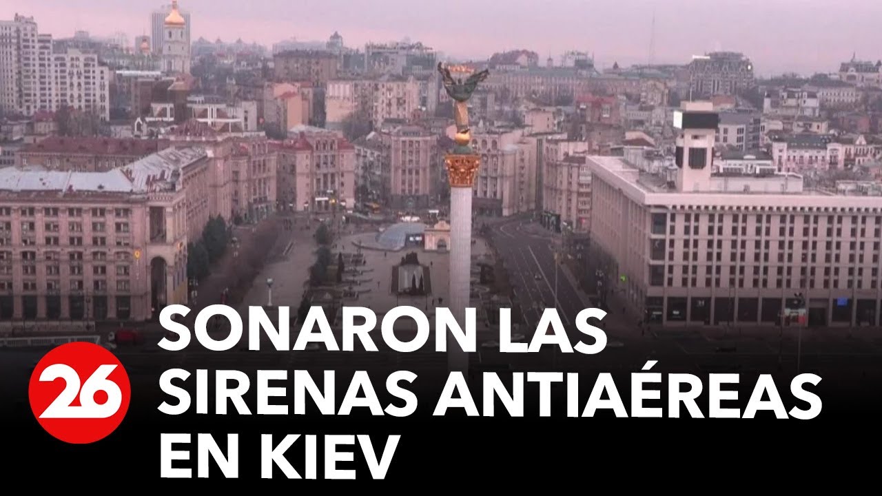 GUERRA RUSIA-UCRANIA | Así sonaron las sirenas antiaéreas en Kiev