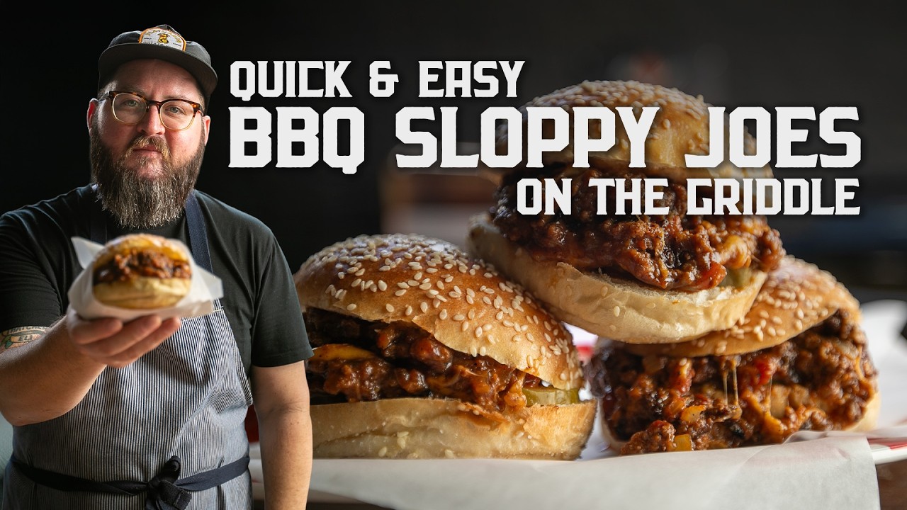 Cheesy Griddle Sloppy Joes with Big BBQ Flavor. Beef, cheese curds, BBQ. What's not to love?