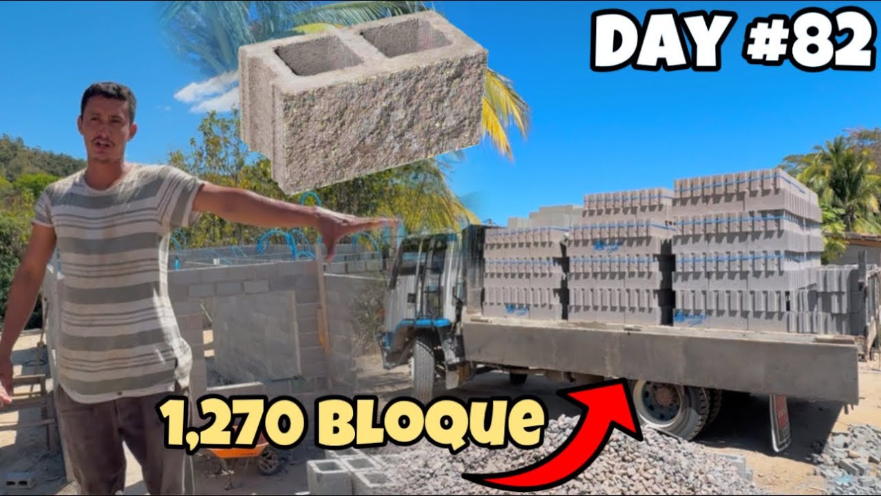 DÍA 82 de CONSTRUCCIÓN DE LA CASA DE LOS WALKING Vlog número 80 * COMPRAMOS 1270 Bloques MÁS*