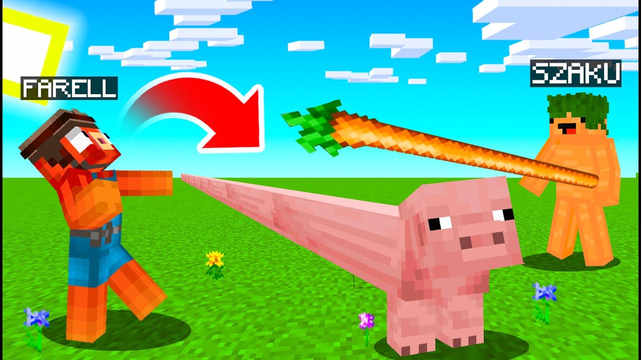 Minecraft, ale WSZYSTKO jest DŁUGIE ( śmieszne 😂 )