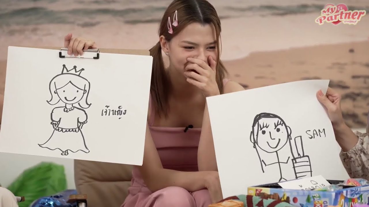 Freen teases becky’s drawing.. SO CUTE! 😁🧚🦋 #freenbecky #MyLIVEpartnerxFreenBecky