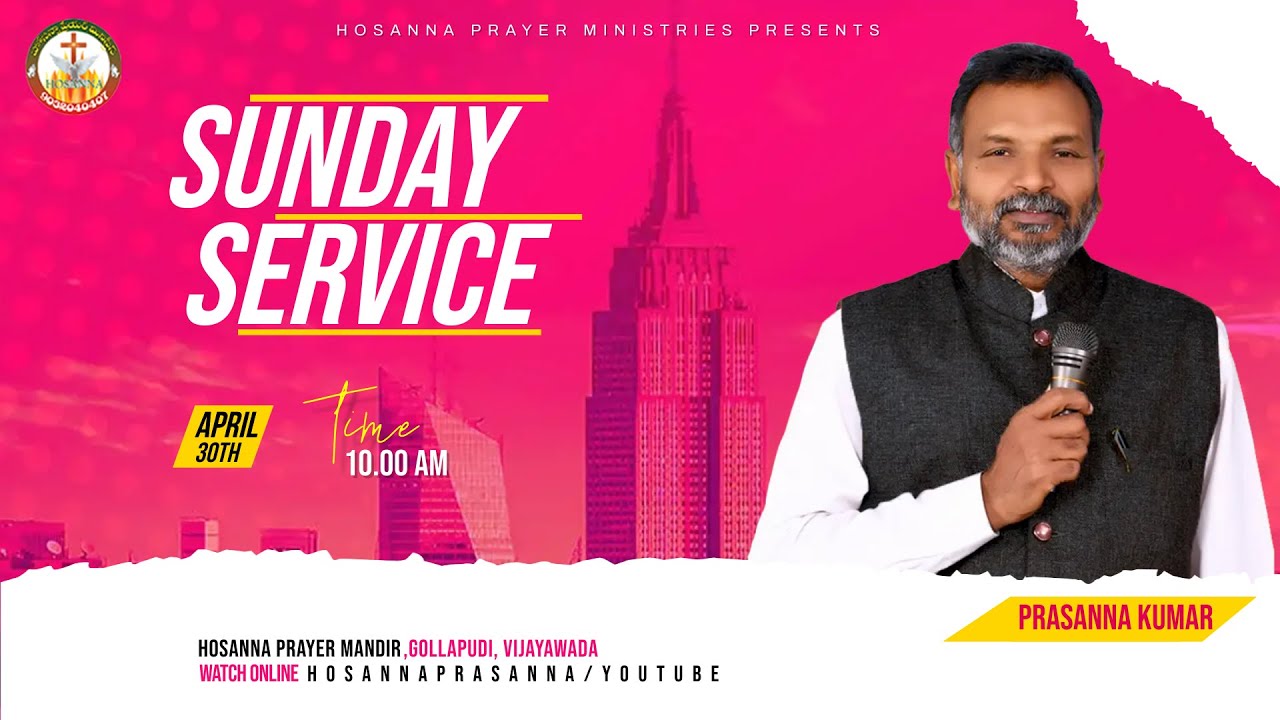 30-04-2023 //Sunday Service Live // Pastor Prasanna Kumar