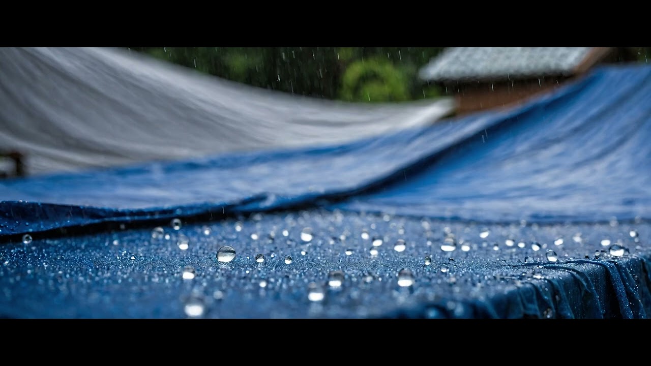 Raining on a Tarped Roof. Relaxing Sounds. Drift into your own happiness.