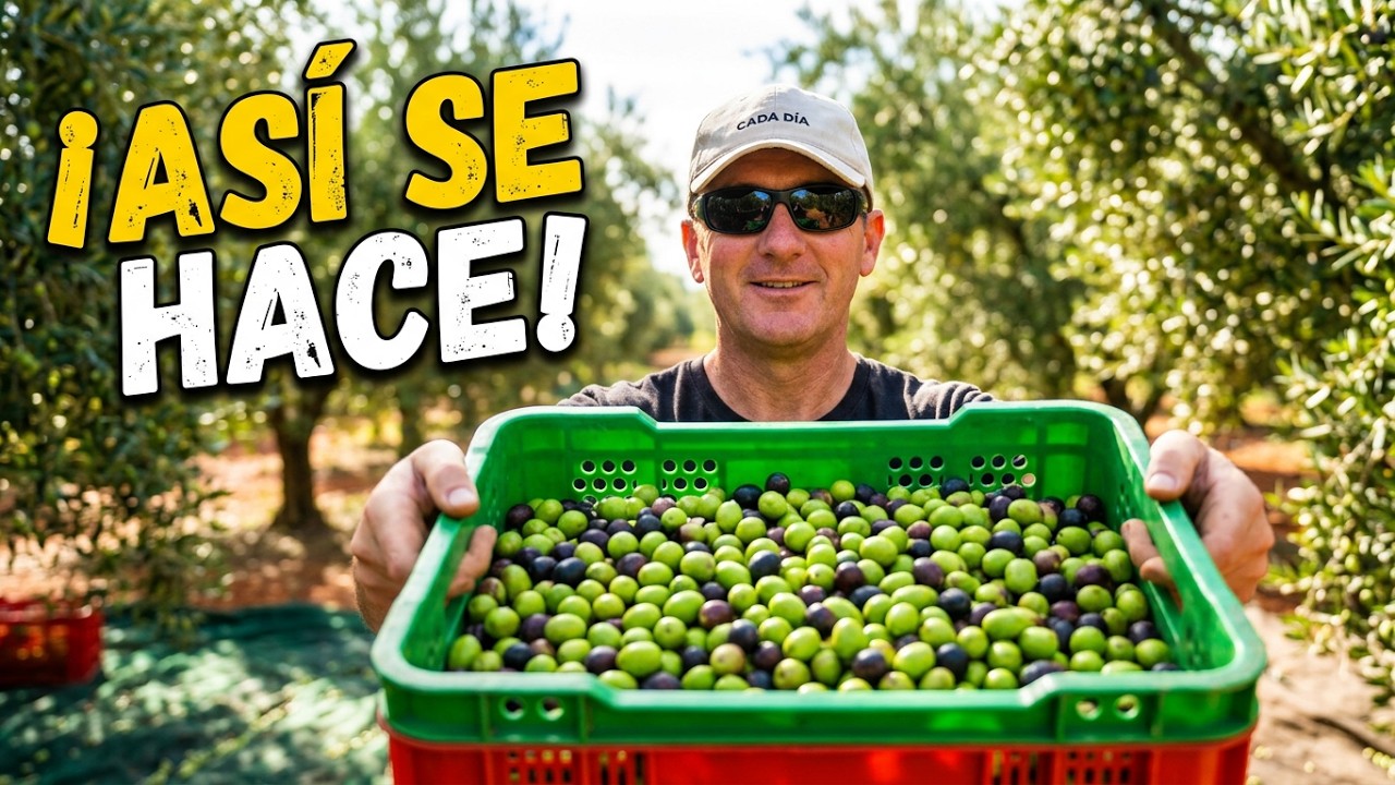 👨‍🌾 APRENDE Cómo RECOGER las ACEITUNAS de los OLIVOS 🌳 Paso a Paso