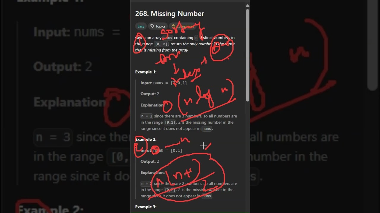 LeetCode 268 Easy? 🤯|| #shorts #javascript #coding #viralshorts #viral #viralshort #dsa #dsawithjs
