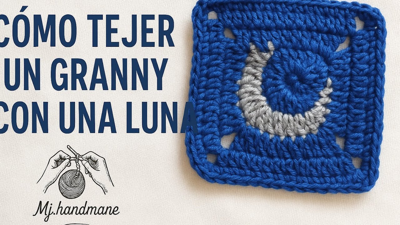 🌙 Cómo tejer un GRANNY con una LUNA paso a paso 🧶 | Fácil y bonito a crochet--
