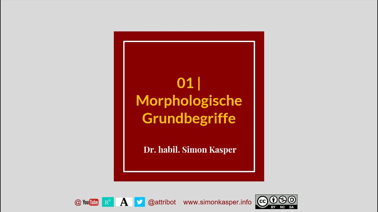 01 Grammatik: Grundbegriffe der Morphologie (Lexikon, Morphemtypen)