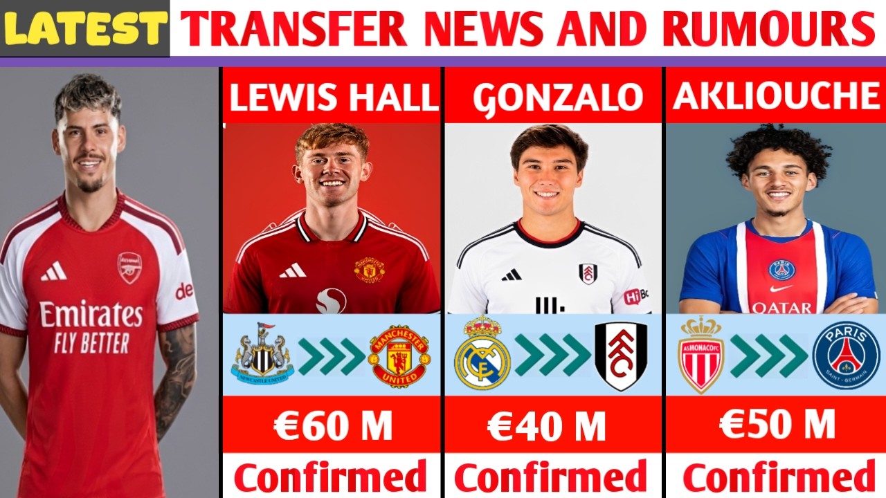 🚨 LATEST CONFIRMED TRANSFERS & RUMOURS!🚨🔥MAXI ARAUJO TO ARSENAL,LEWIS HALL TO MAN UNITED