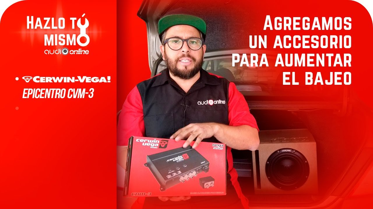 Como instalar un restaurador de bajos o epicentro audiocontrol cerwin vega para subwoofer car audio