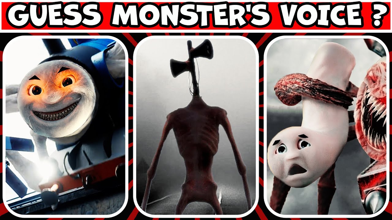Guess the MONSTER'S VOICE (Siren Head, Choo Choo Charles, Cursed Thomas)
