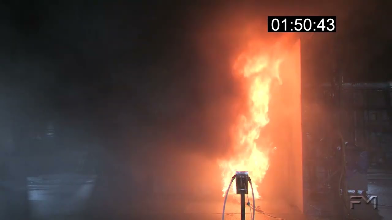 Sprinklered Test of a 125 kWh Energy Storage System Comprised of Lithium NMC Batteries