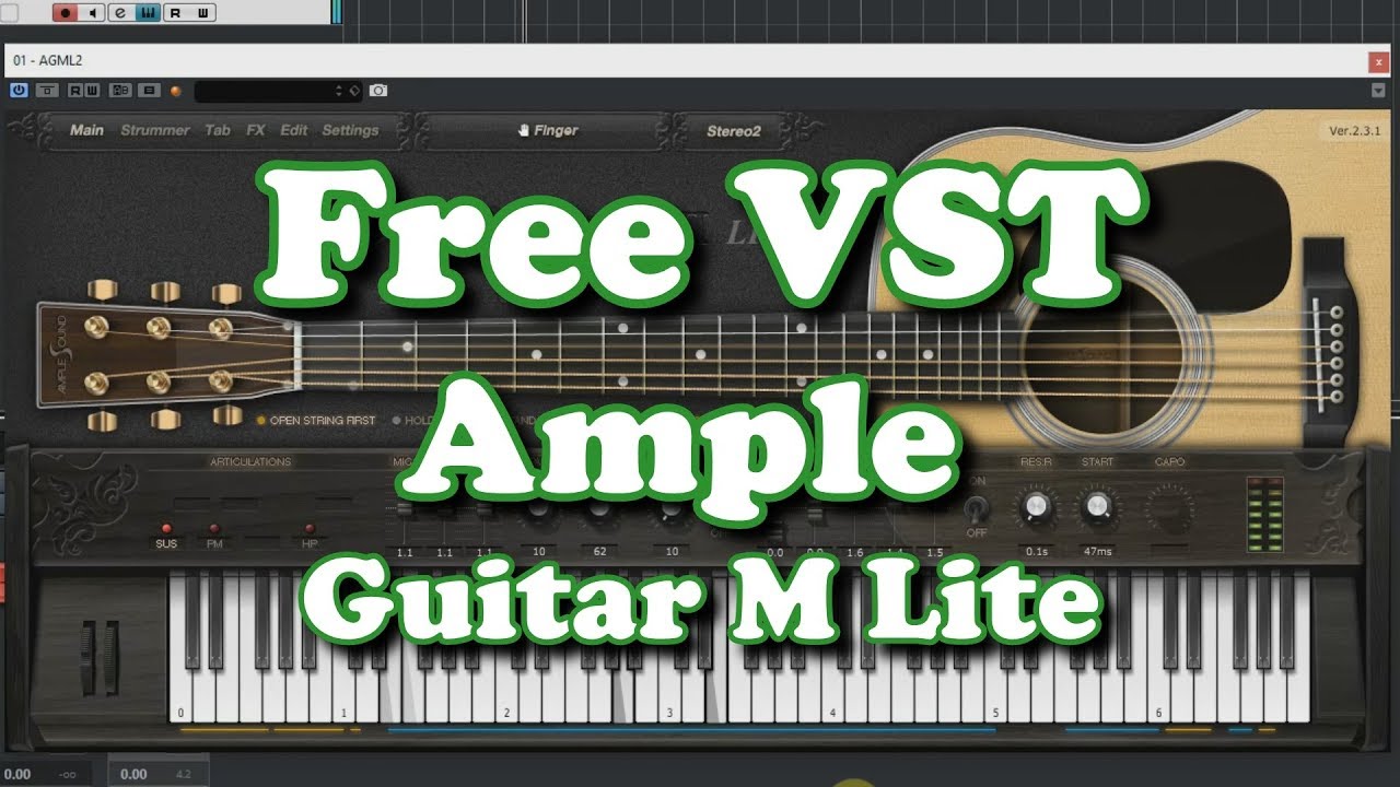 Free VST - Ample Guitar M Lite - v2.31 - realistic acoustic guitar