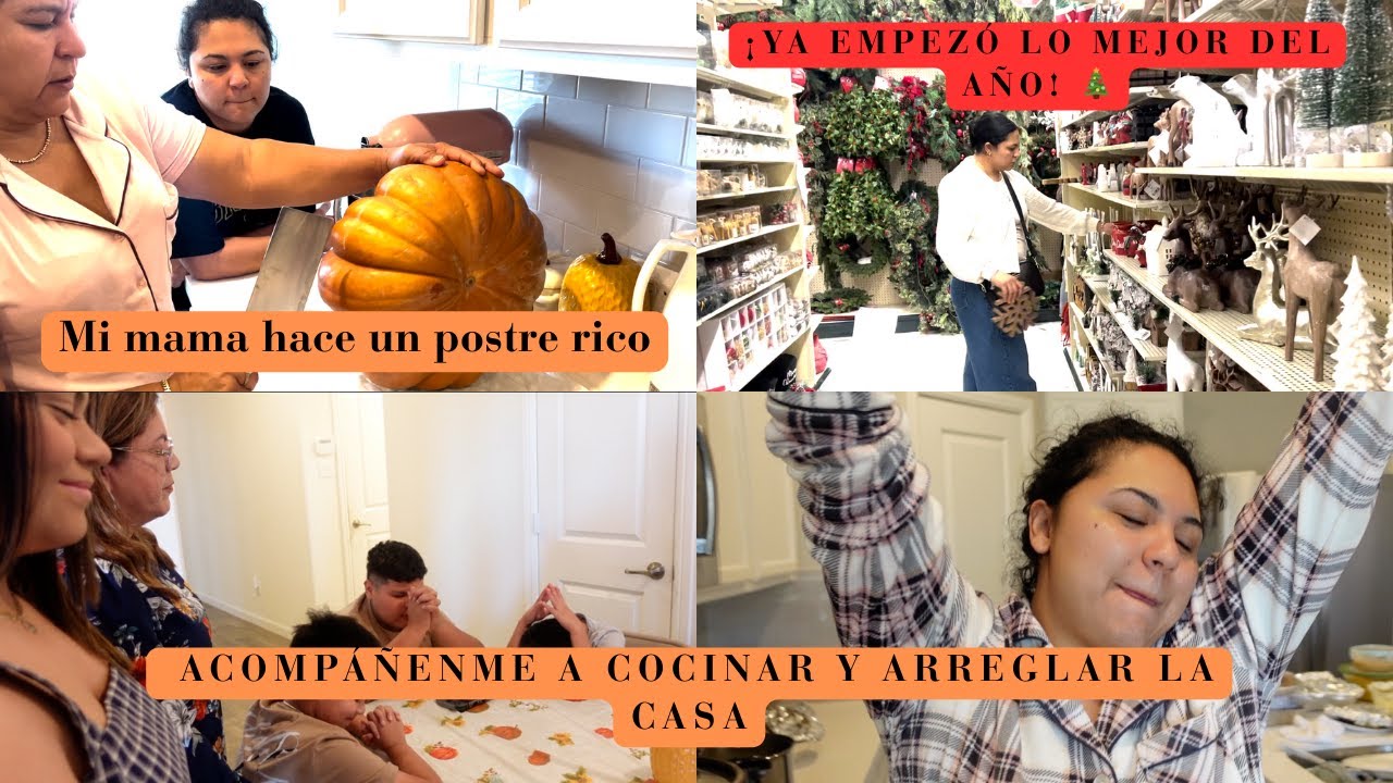 ¡YA EMPEZÓ LO MEJOR DEL AÑO! 🎄 Acompáñenme a cocinar y arreglar la casa, Mi mama hace un postre rico