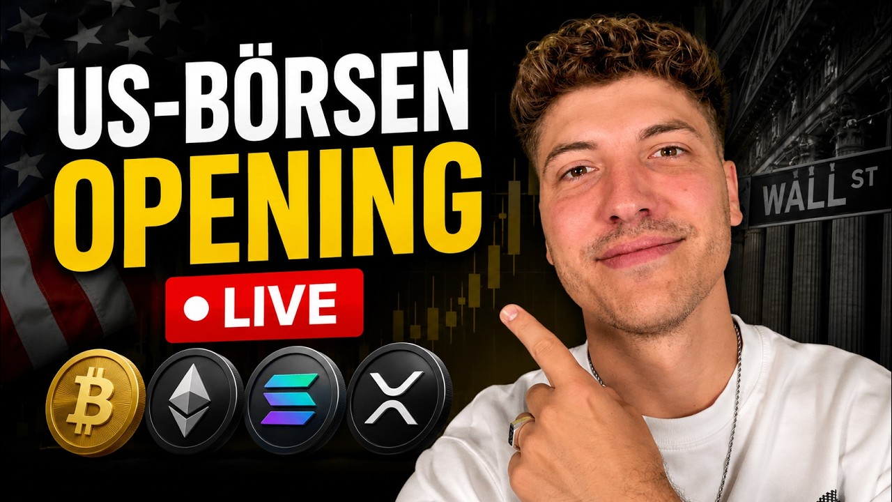 🔴 Bitcoin & Krypto Live Trading: US B&ouml;rsenstart - Das passiert JETZT! 🚨
