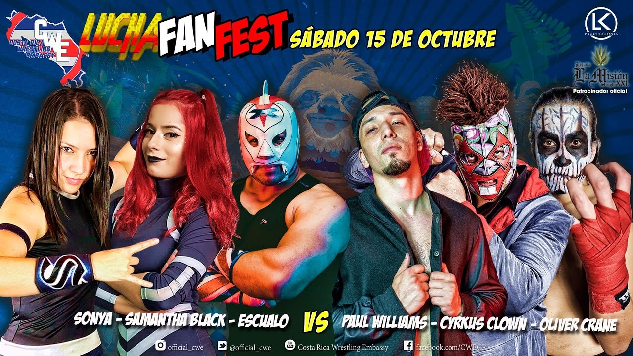 Torneo Lucha Fan Fest Día #1:Sonya/Samantha Black/Escualo vs Oliver Crane/Paul Williams/Oliver Crane