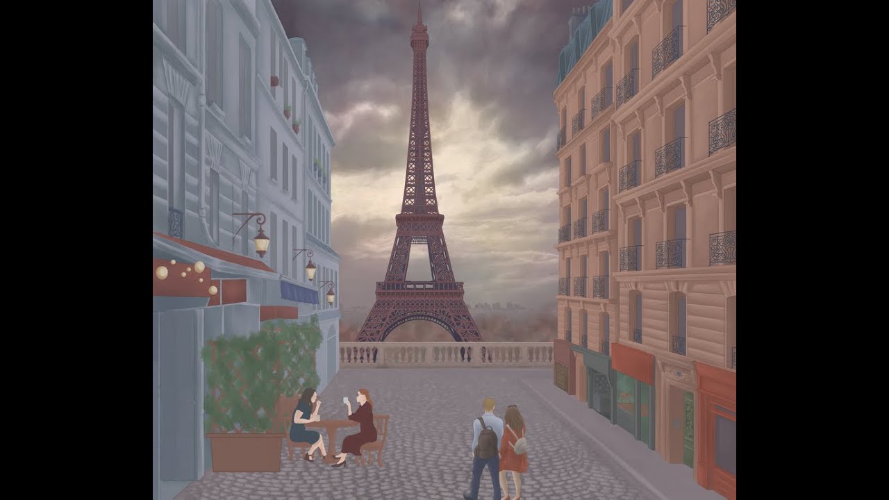 Wandering in Paris, Quick painting process