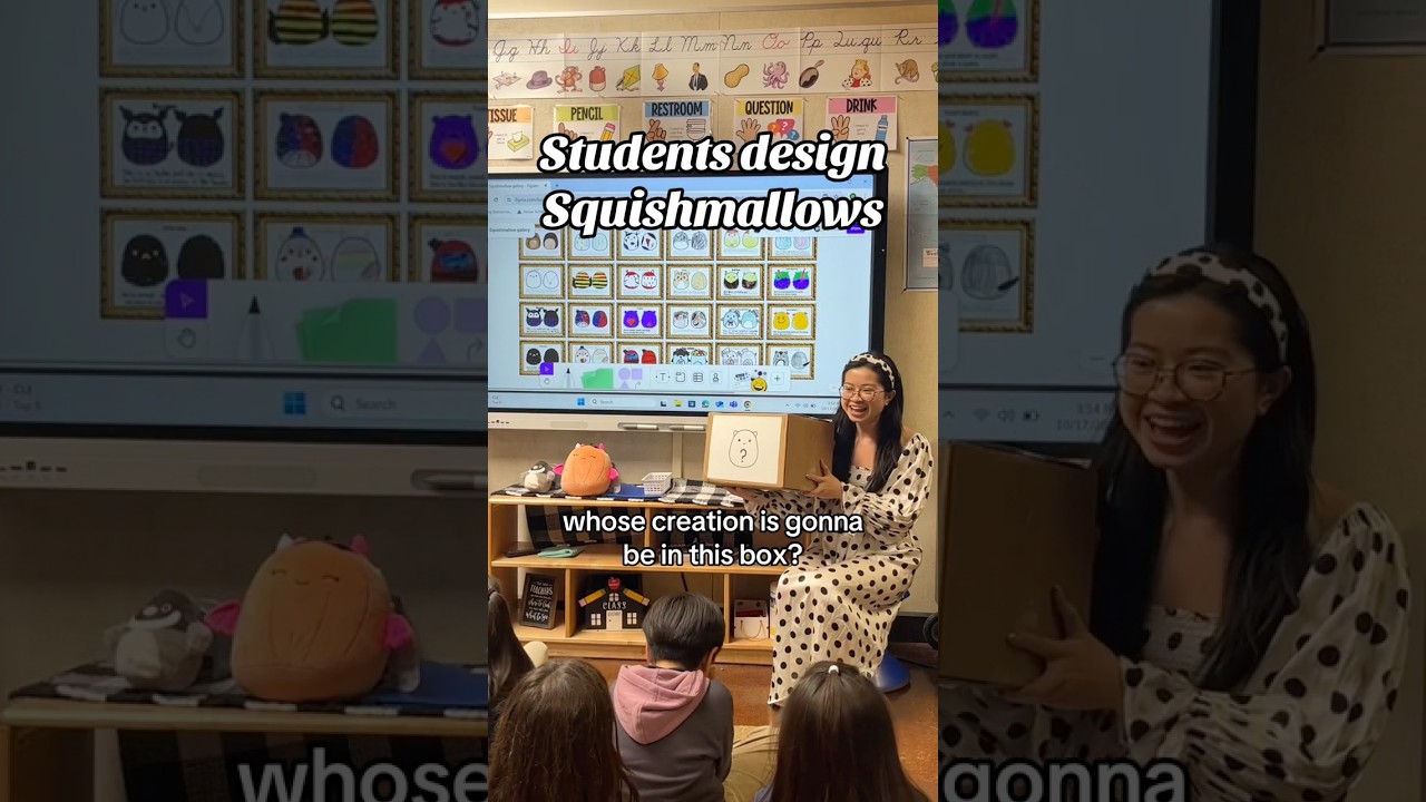 students design custom squishmallows part 1! I make a new plushie every week 🤗 #asmr #diy #teachers