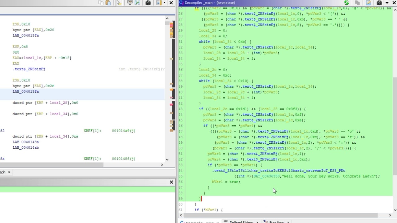 01 Ghidra Reverse Engineering Tutorial - Simple Crackme 1 (RUS)