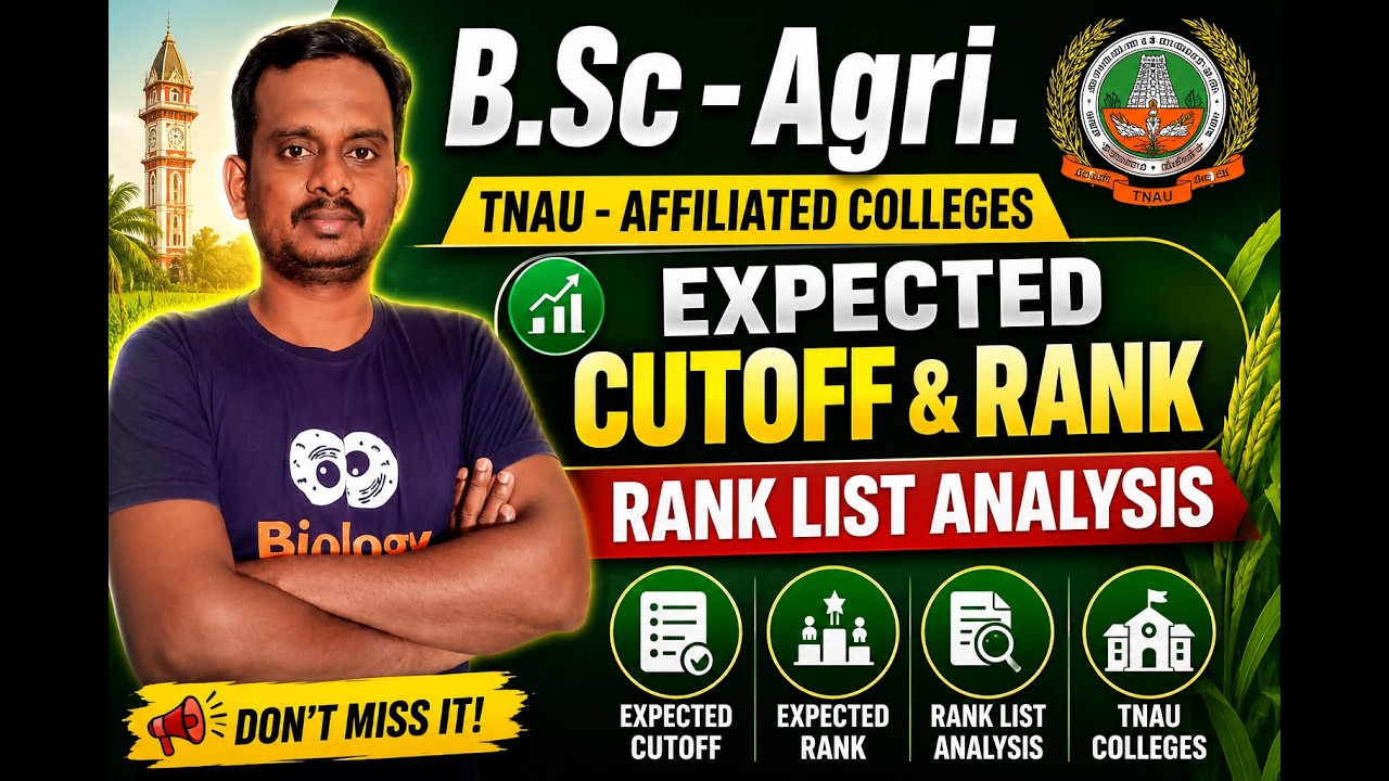 BSc Agri Private College / TNAU Affiliated Colleges / Cutoff / Rank / Fees Structure