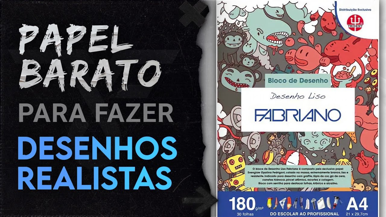 O Melhor Papel Barato para Fazer Desenhos Realistas / Trident de 180g