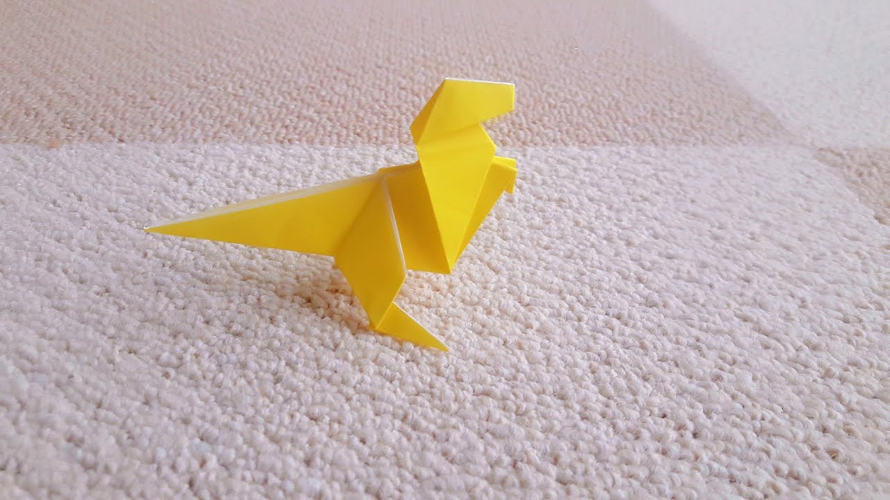Hiphip Craft_Cách gấp khủng long bằng giấy  dễ nhất_How To Make an Easy Origami Dinosaur