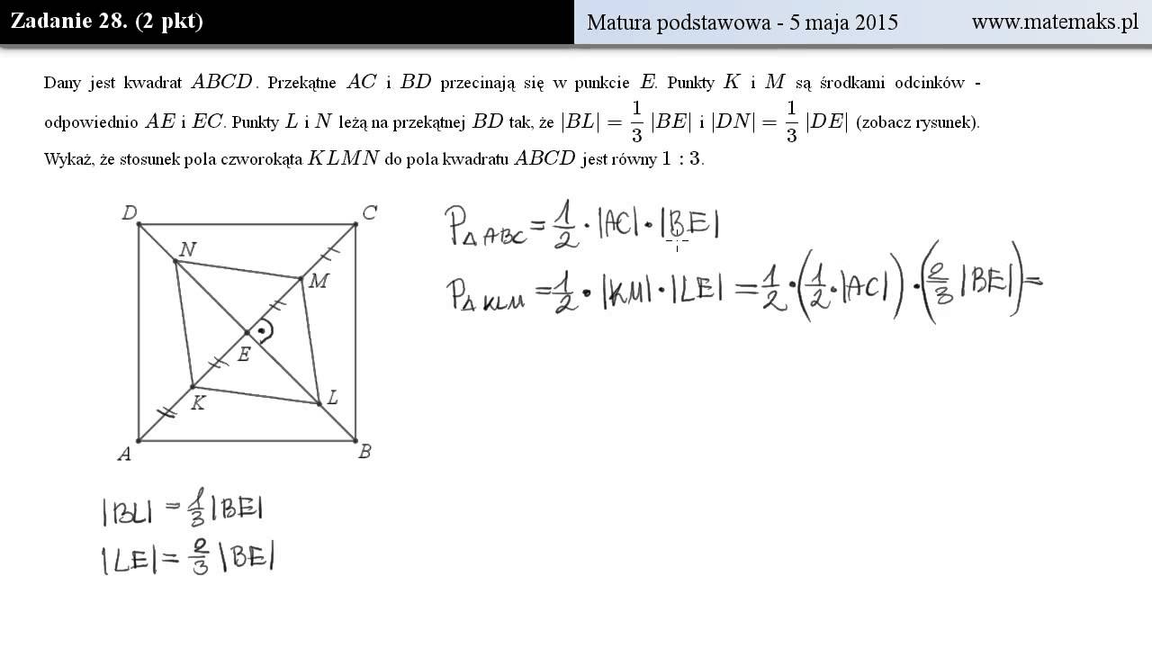Matura 5 maj 2015 - zadanie 28