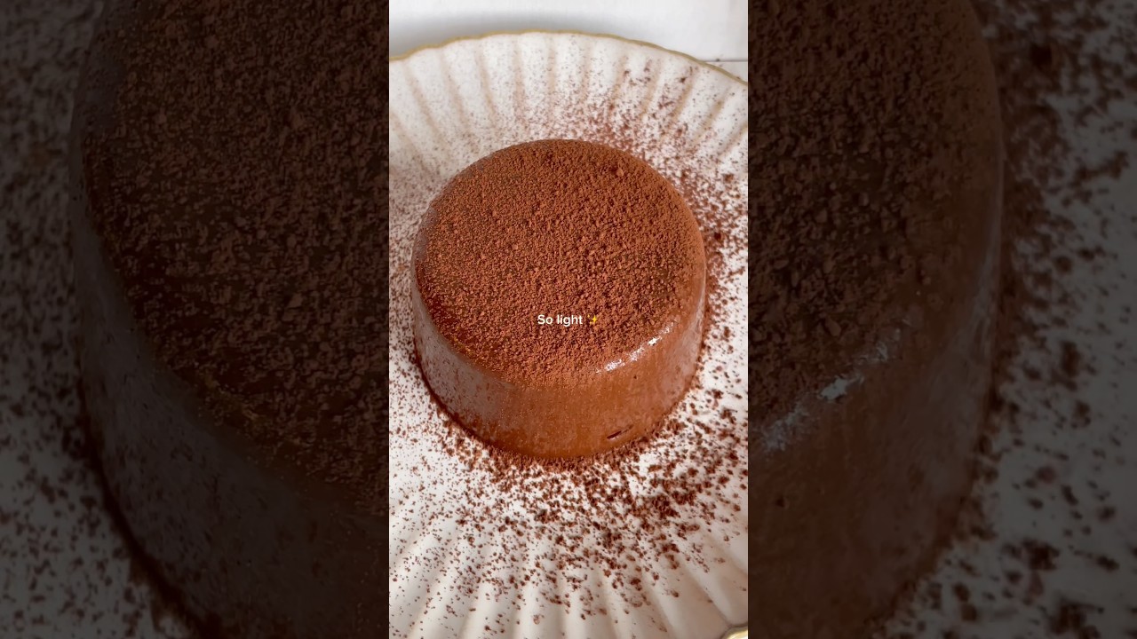2 Ingredient Viral Dessert 🧡🍫🤯 #recipe #chocolatedessert