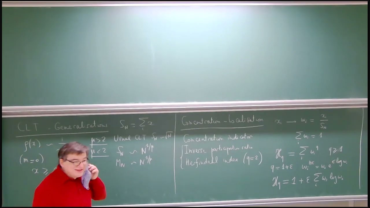Complex Systems - Jean-Philippe Bouchaud - Lecture 2: Multiplicative Growth (I). Concentration