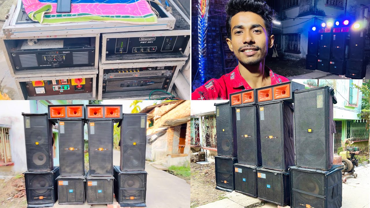 4 Top and 4Bass ॥ Biye bari dj setup vlog by sukdeb #super_dj_sound