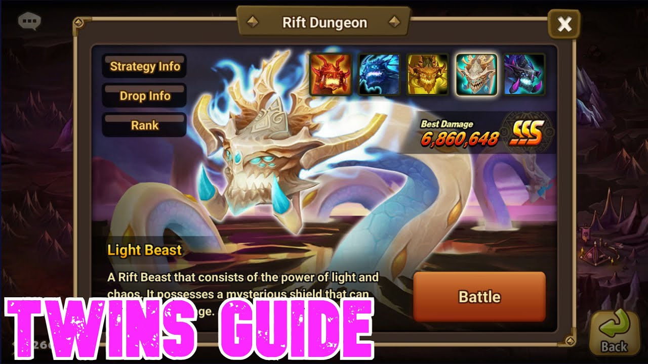 Light Rift Beast With Twins! Summoners War