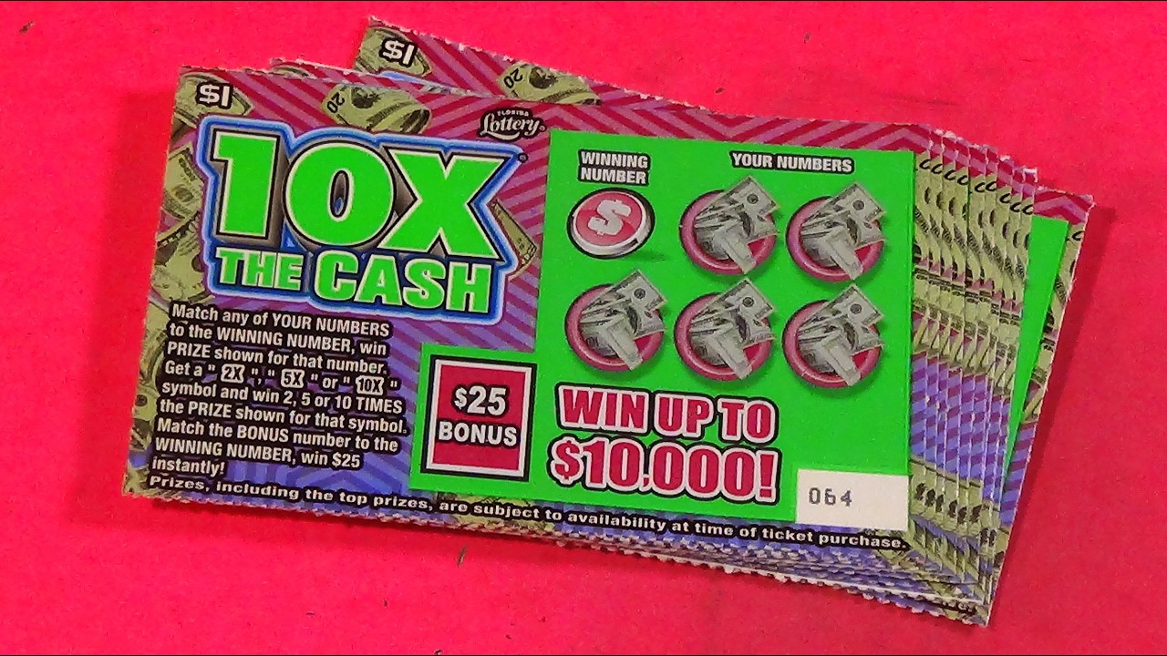 SOOD 1724: TEN $1 10X THE CASH FL Lottery Scratch Tickets
