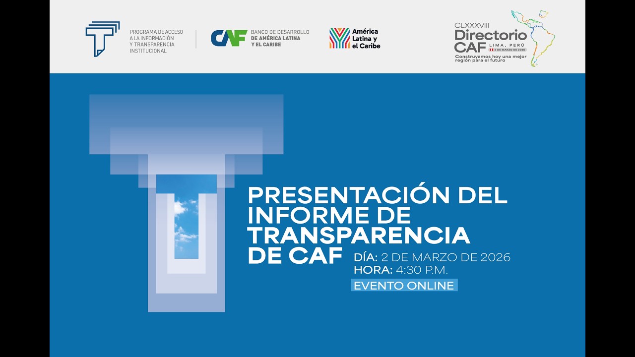 Presentación online del Informe de Transparencia de CAF 2025