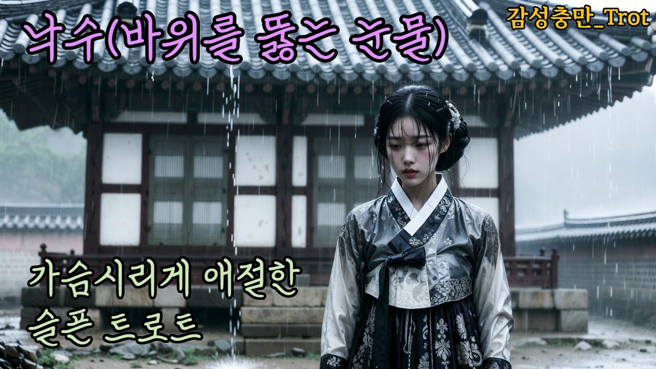 가슴 시리게 애절한 슬픈 트로트_낙수(바위를 뚫는 눈물) #트로트 #k-trot #감성트로트 #애절한노래 #슬픈노래