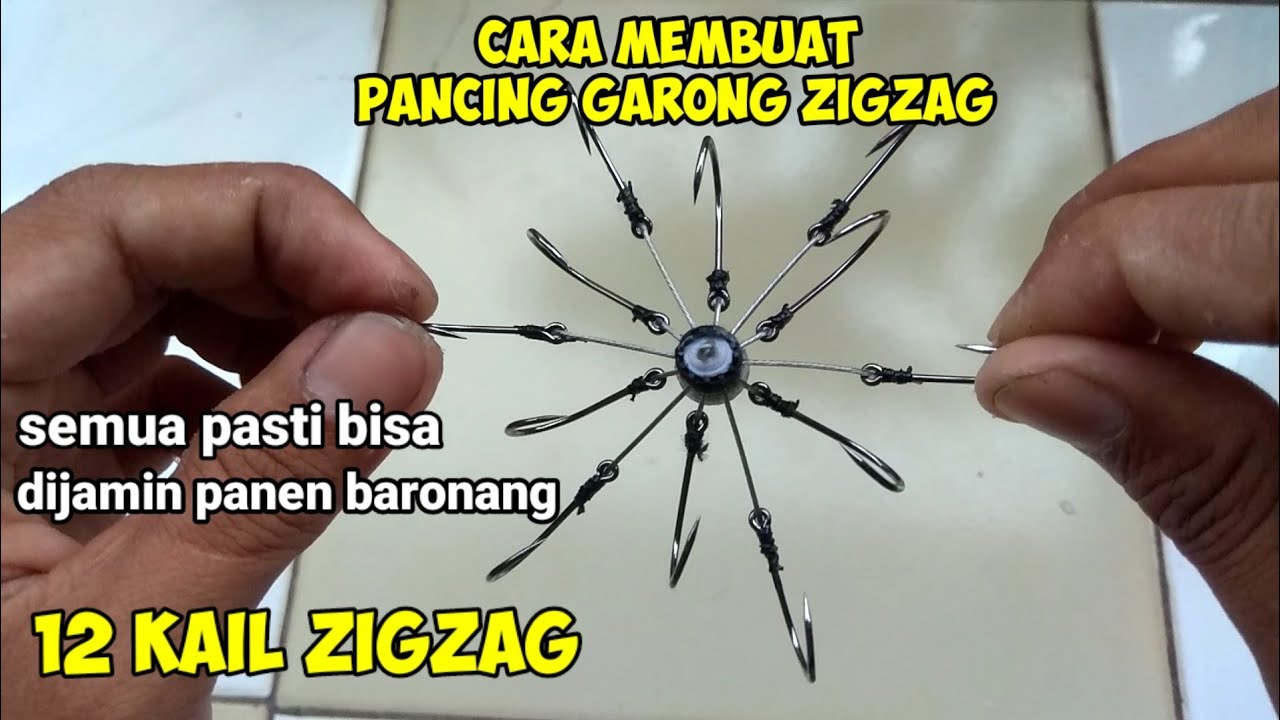 cara membuat pancing garong 12 kail zigzag