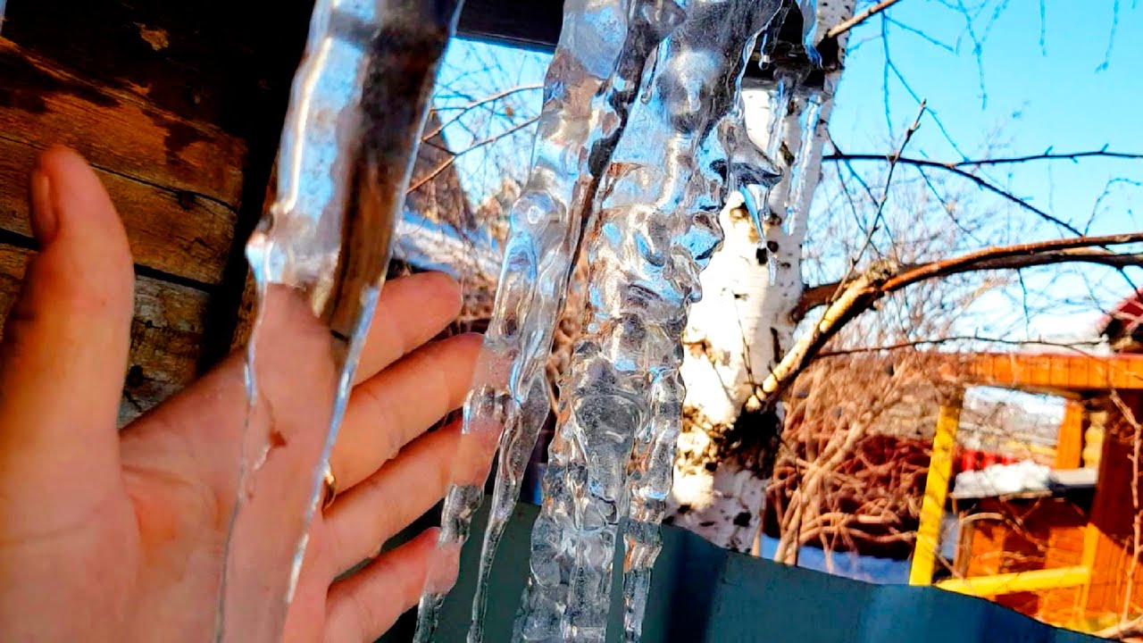 ASMR Winter walk | melting icicles sounds for sleep | 1 hour from ASMR Garden
