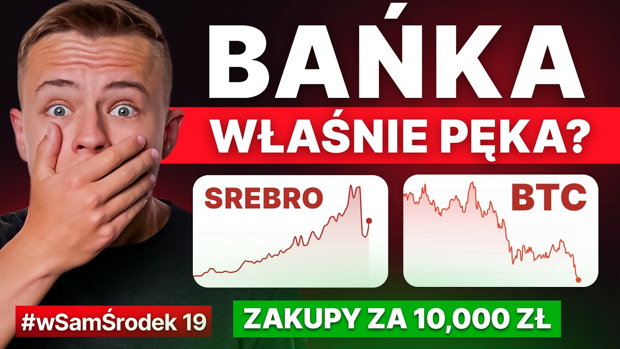 Spadki na złocie, srebrze i BTC. Co dziś kupuję za 10 000 zł?