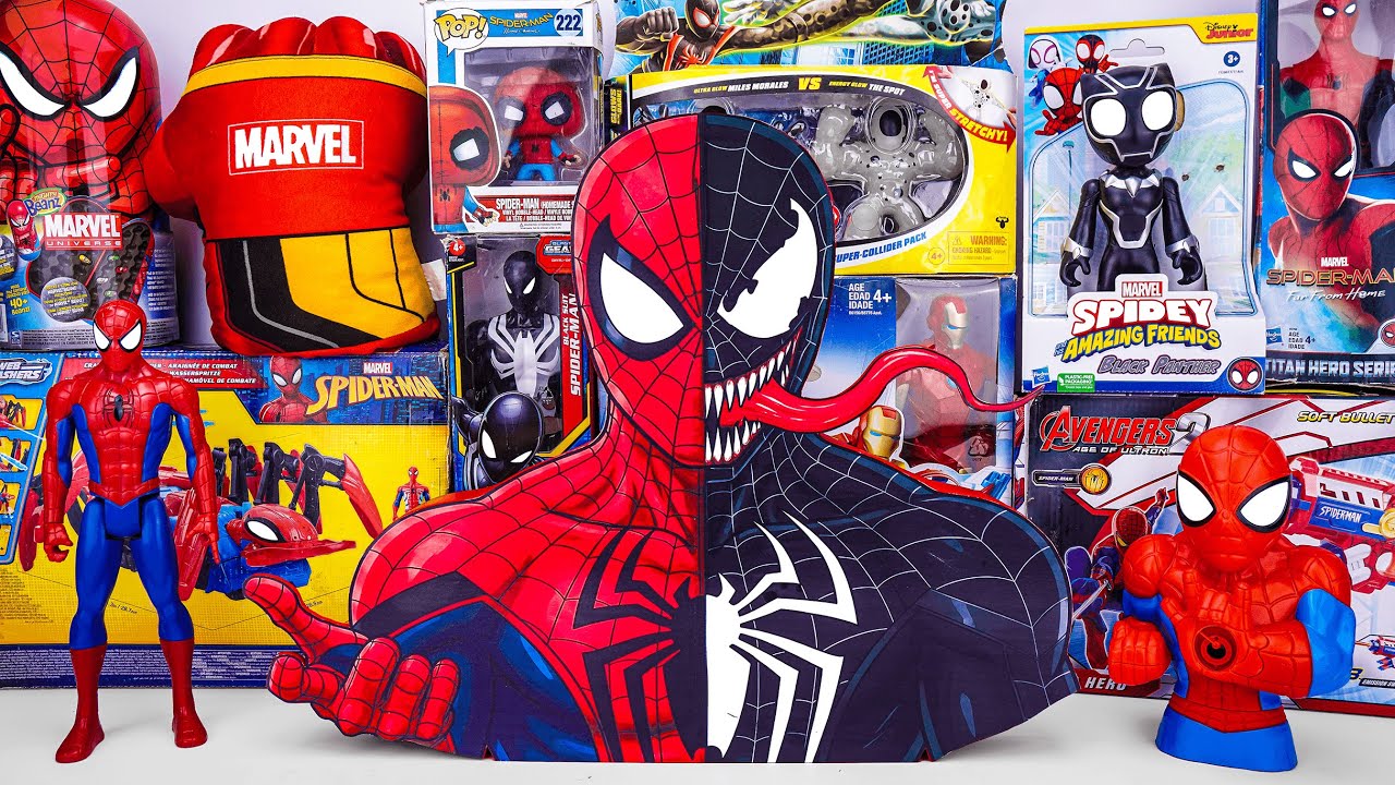 Marvel Spiderman Toys Unboxing Review | Marvel Spiderman vs Venom Blind Box | Spider Man Bow & Arrow