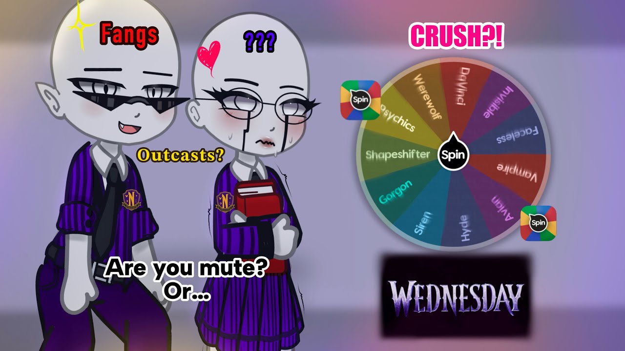 Making a Gacha Couple OC [NEVERMORE STUDENTS EDITION]💀🎀|| (Spin The Wheel)