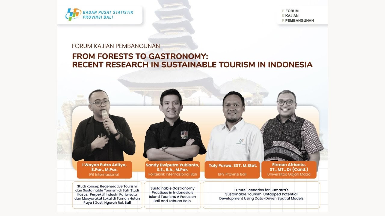 FKP 2025 08 20 -  From forests to gastronomy: recent research in sustainable tourism in Indonesia