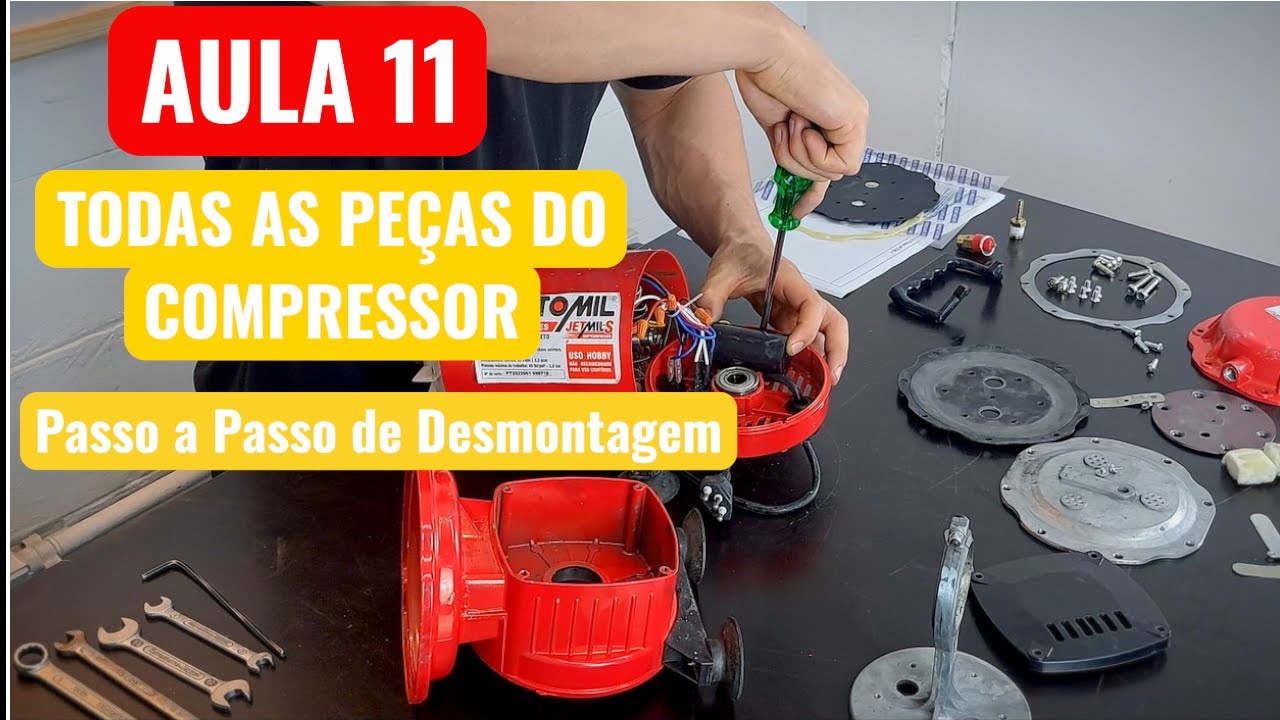 AULA 11 – Desmontagem e Montagem de Compressor de Ar Direto (Diafragma)