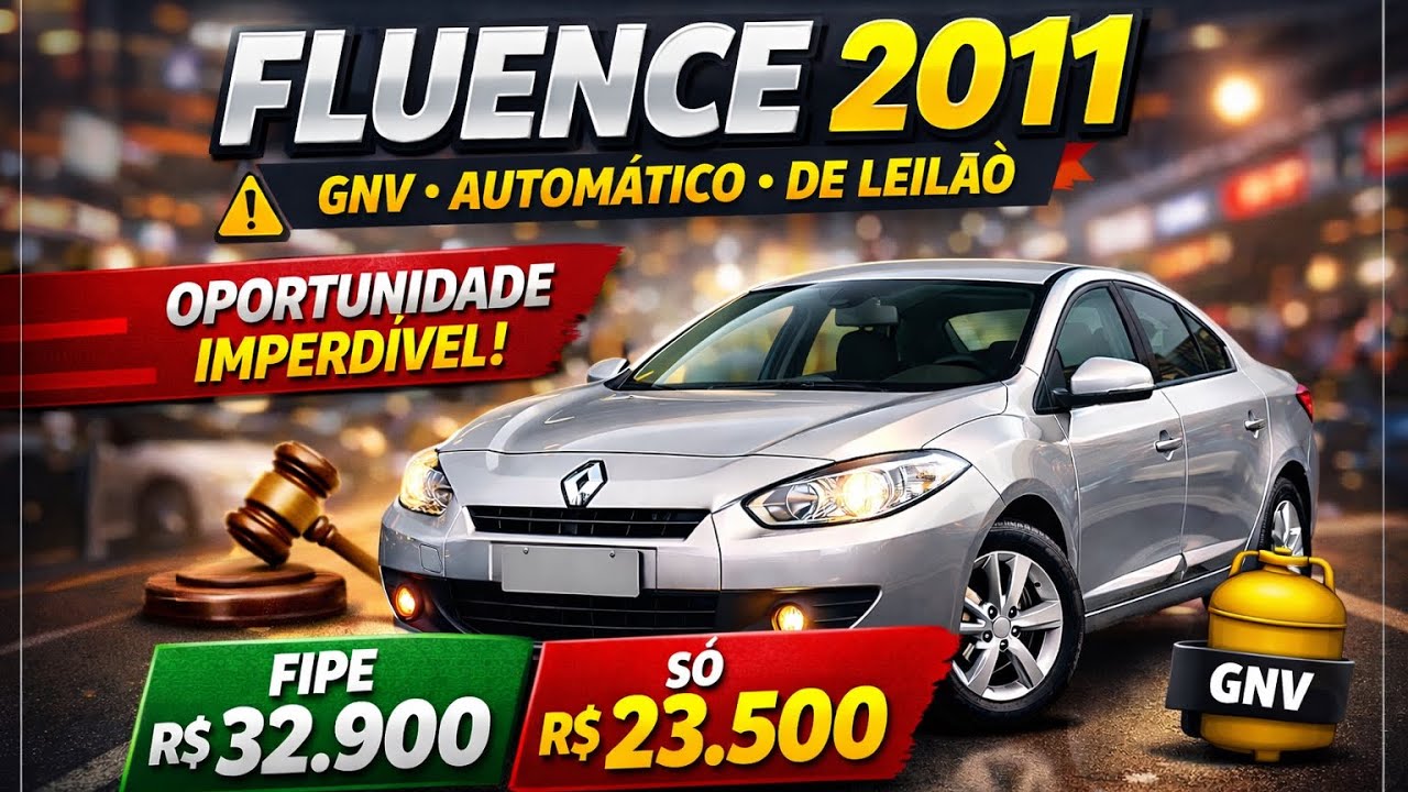 Fluence 2011 2.0 completo com gnv R$23.500