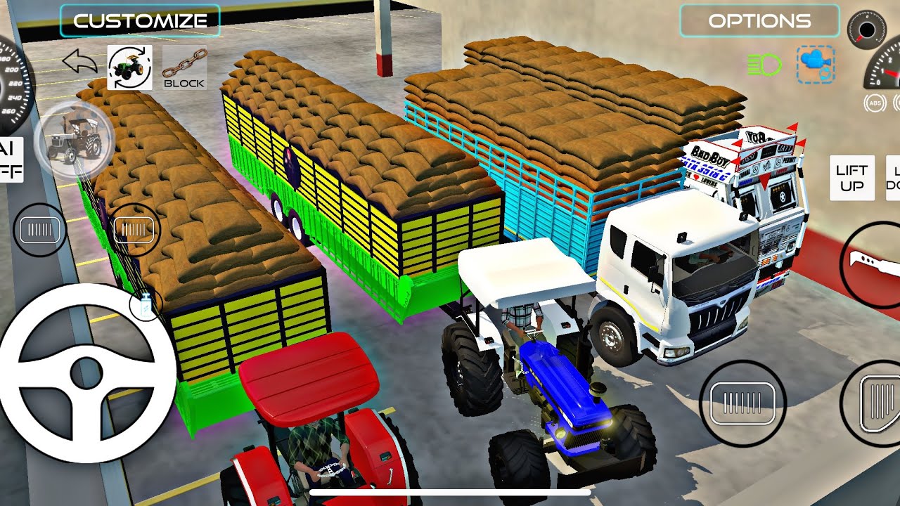 Over Load Indian Truck And Tractor 🚜 In Indian Vehicle simulator 3D || Indian Truck Driving 