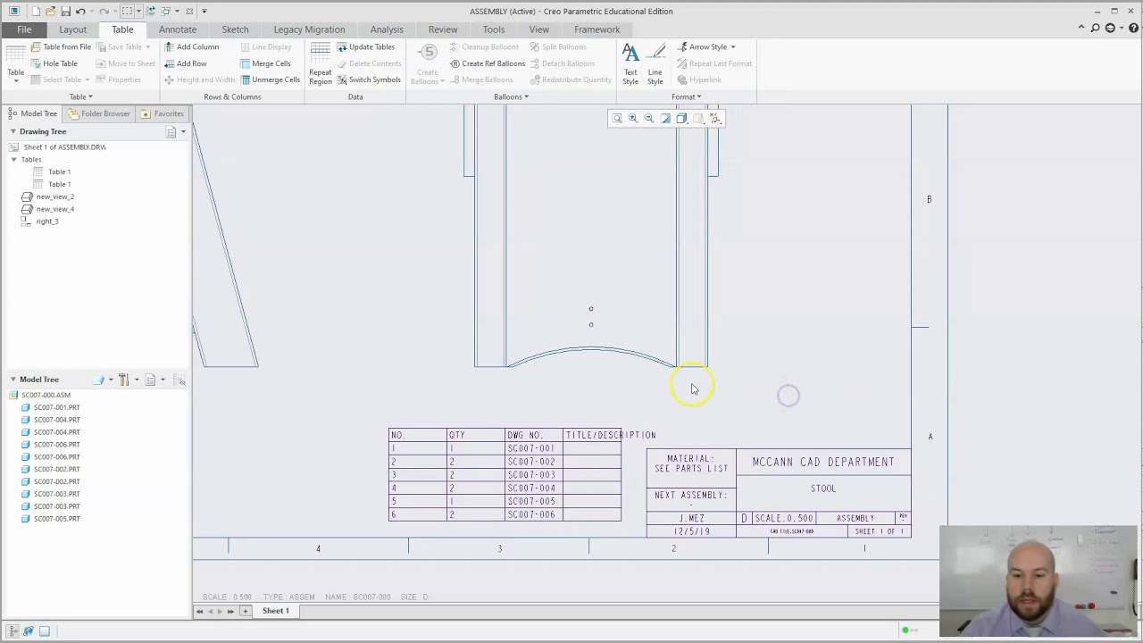 CREO: CREATING A BASIC ASSEMBLY DRAWING