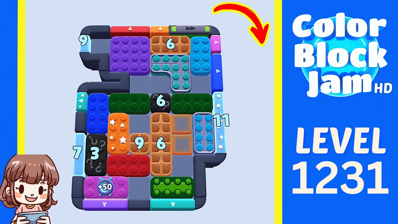 Color Block Jam Level 1231 Solution Walkthrough